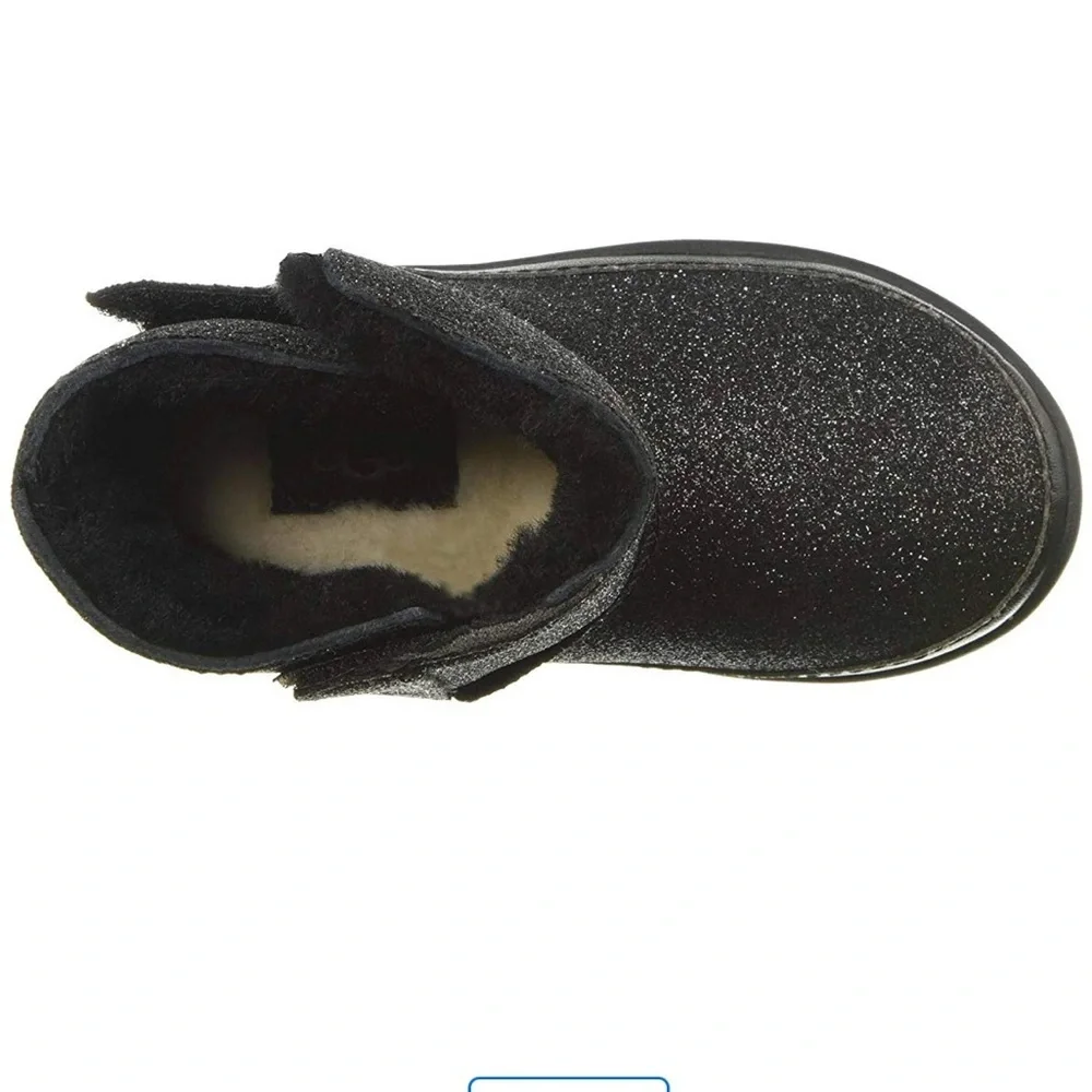 UGG Kids Keelan Glitter Black Bootie Infant Toddler Size 6 1104652T‎